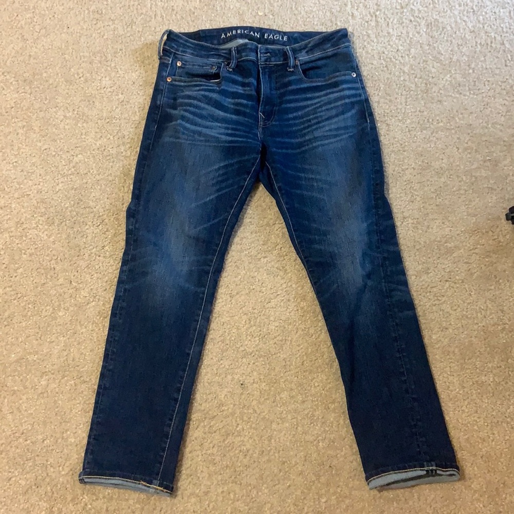 American Eagle air flex jeans, slim, size 31x30 jeans dark wash
